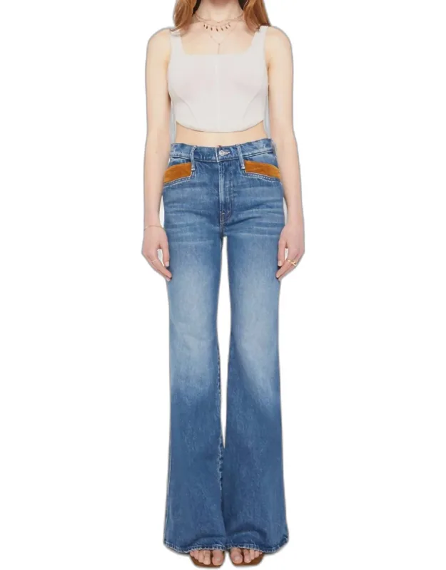 Pointy Pocket High-rise Flare Jeans