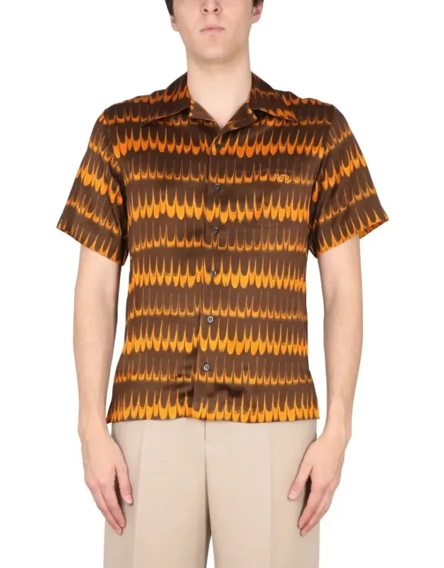 Rhythm Shirt With Wavy Pattern And Relaxed Fit