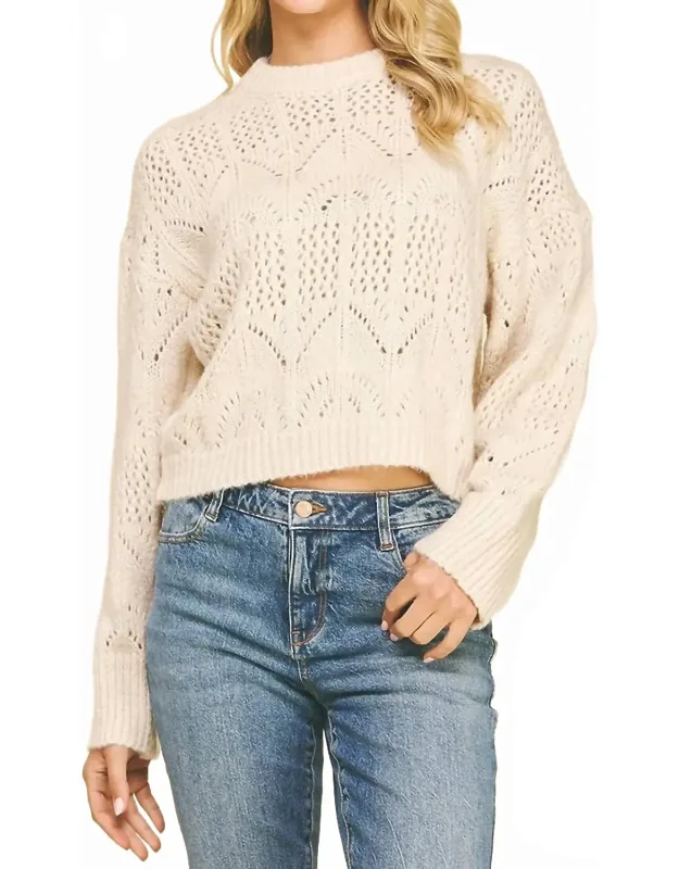 Eyelet Detail Sweater