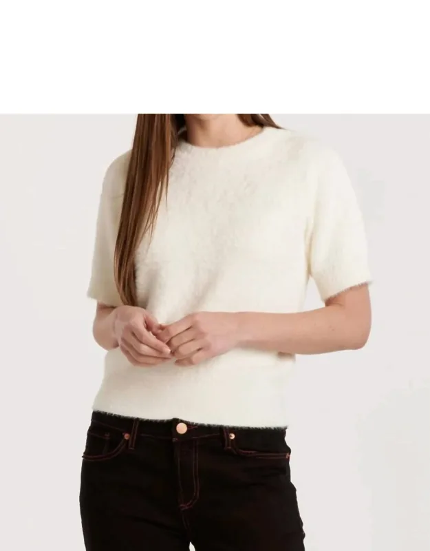 Suzie Fuzzy Short Sleeve Sweater