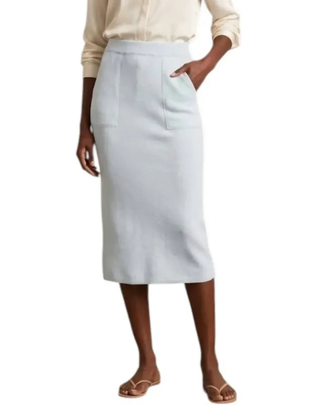 Pull On Double Knit Straight Skirt