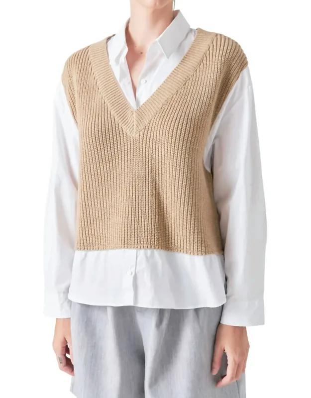 Layered Look Sweatshirt