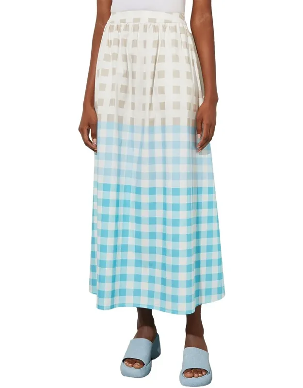 Poplin Maxi A-line Skirt