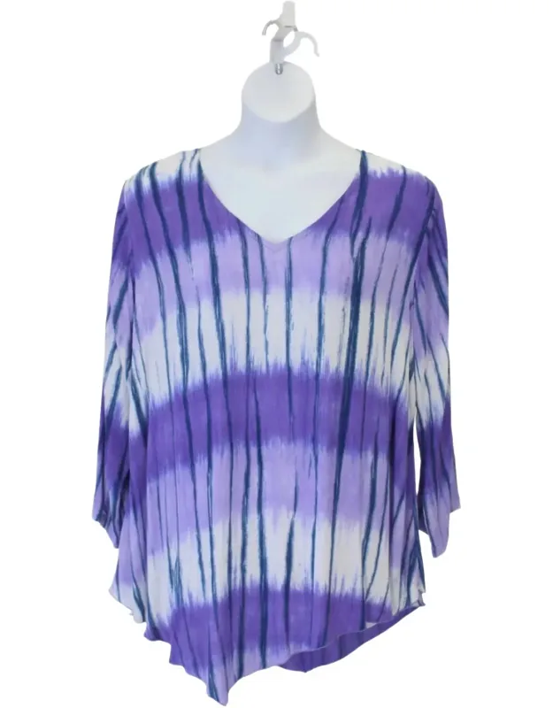 Tie Dye V-hem Top