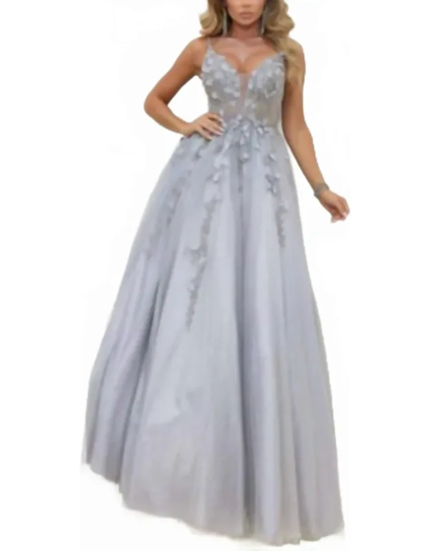 Glitter A Line Ballgown Prom Dress
