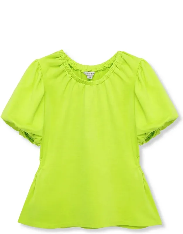 Puff Sleeve Cutout Top