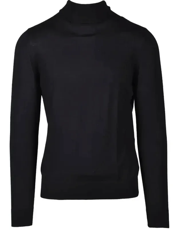 Silk And Cashmere Sweater - High Neckline, Fitted Silhouette
