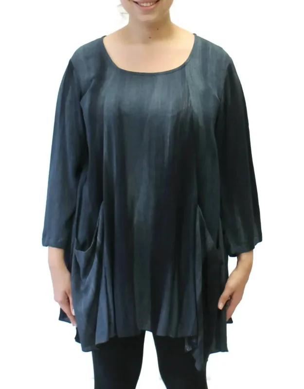 Hand Painted Two Pocket Swing Tunic