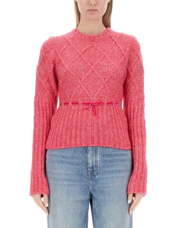 Textured Diamond Knit Sweater