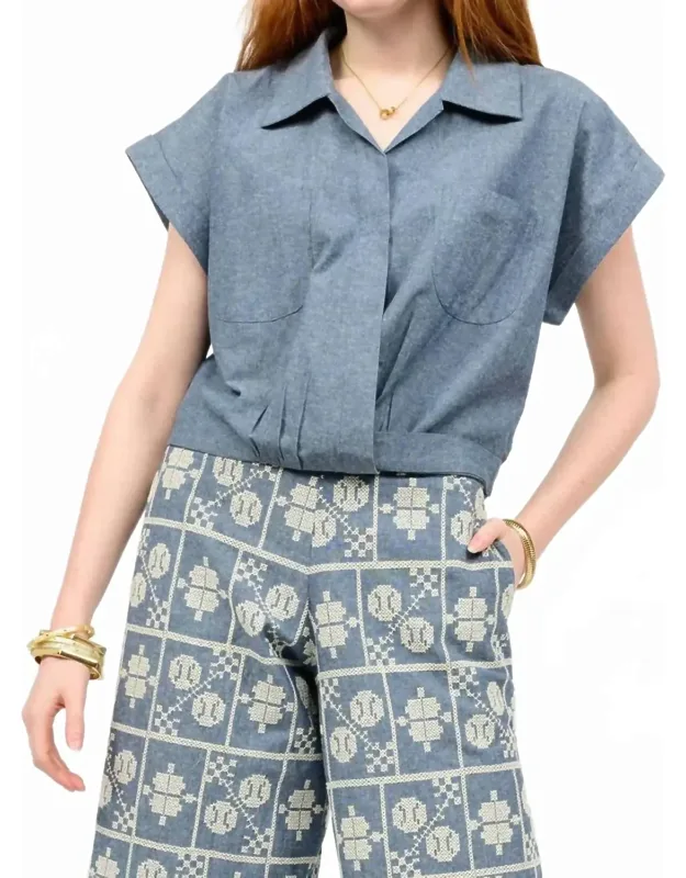Wrap Waist Short Sleeve Top