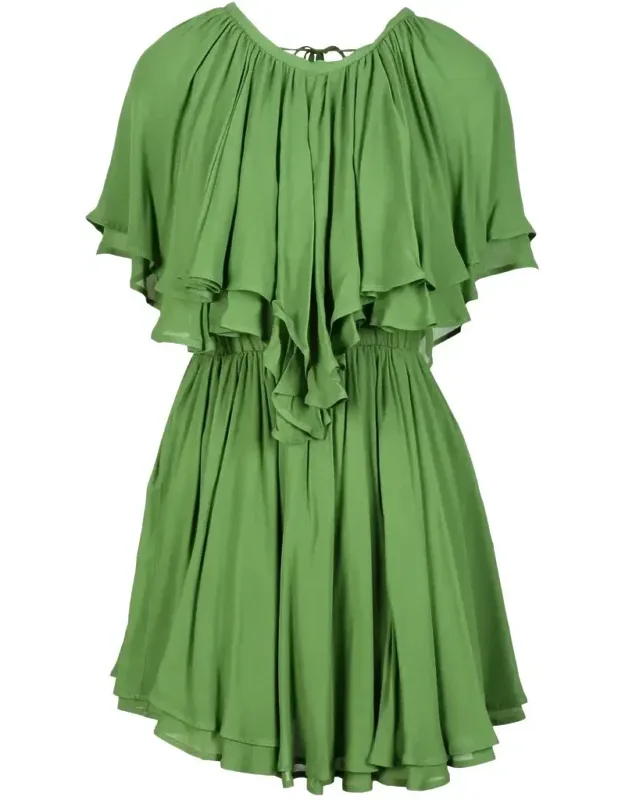 Chiffon Dress With Elastic Waist