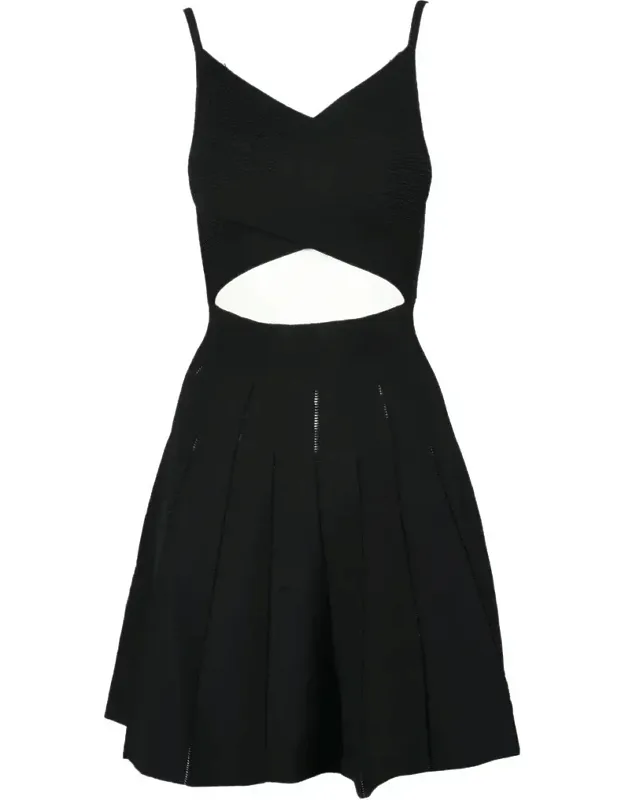 V-neck Mini Dress With Cut-out Waist