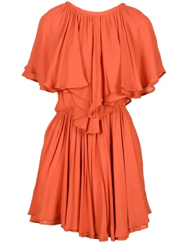 Chiffon Dress With Elastic Waist
