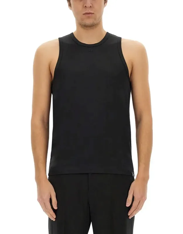 Fitted Tank Top With Rounded Neckline