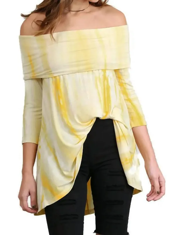 Fold Over Off The Shoulder Tunic