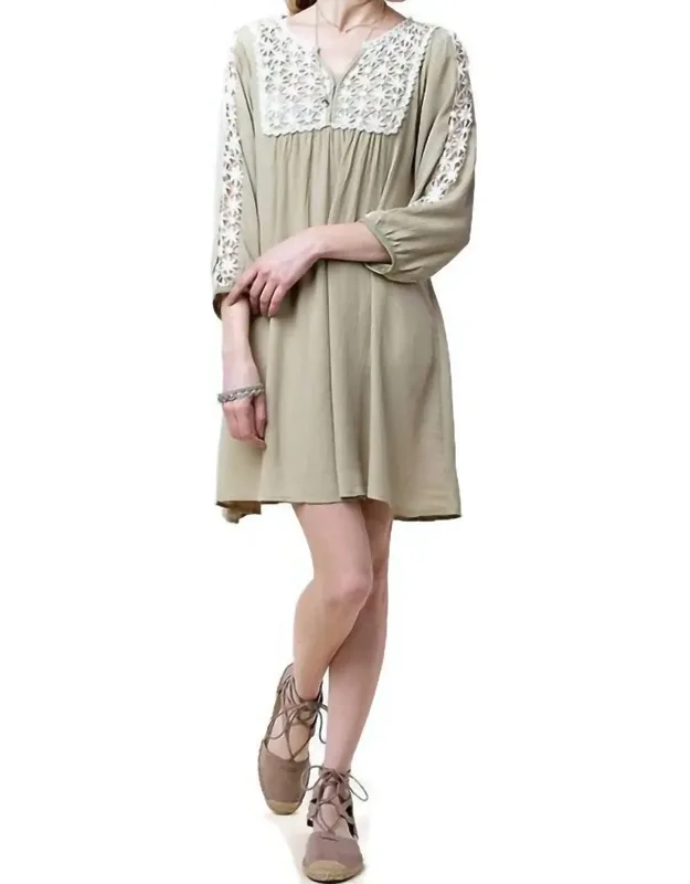 Lace Peasant Dress
