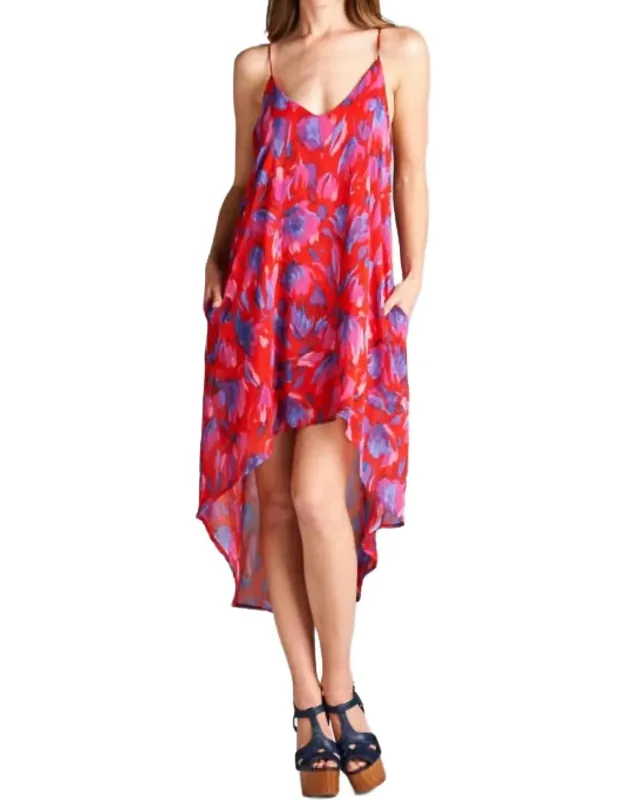 Floral High Low Dress