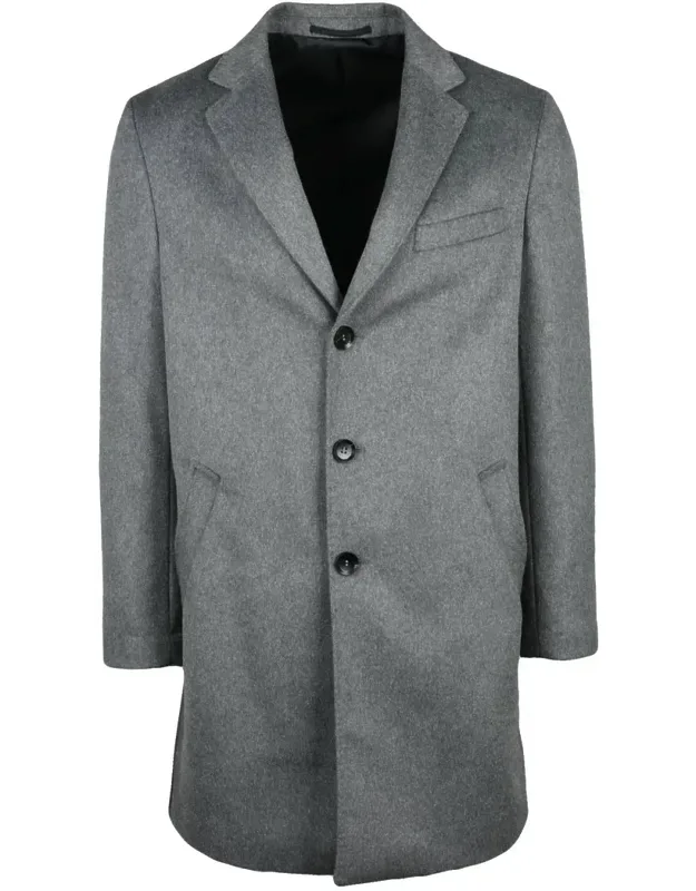 Mid-length Coat With Structured Collar