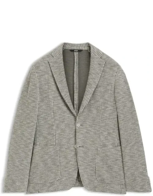 Patterned Cotton Blend Jacket
