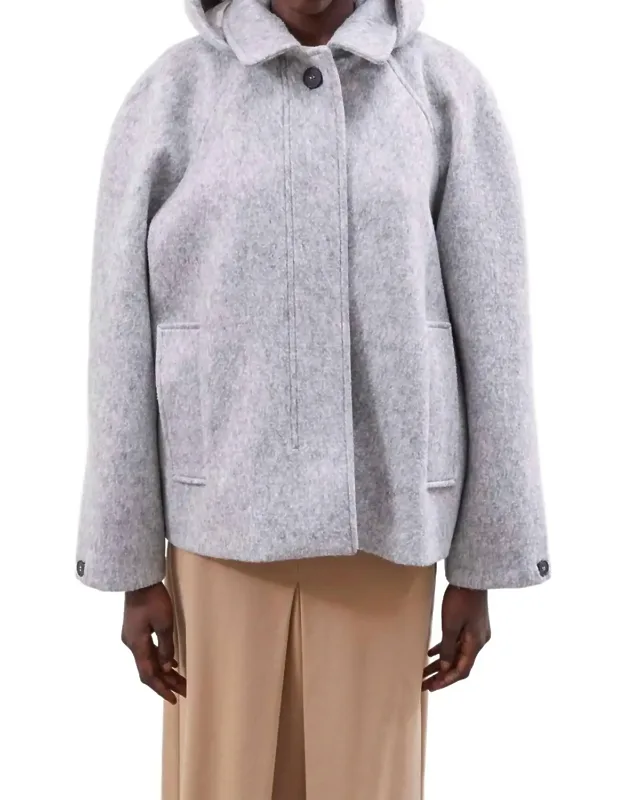 Wool Coat With Detachable Hood
