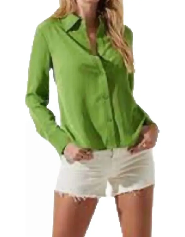 Button Up Open Back Top