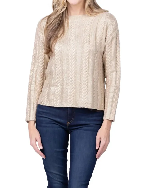 Foiled Cable Sweater