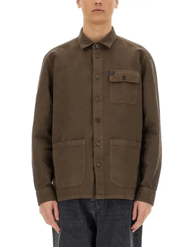 Linen-cotton Blend Shirt Jacket