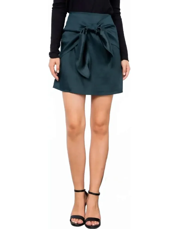 Front Tie Mini Skirt