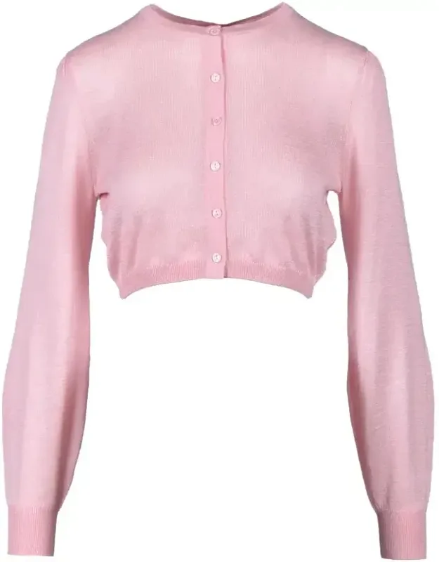 Cropped Cardigan With Silk-cashmere Blend