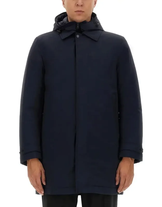 Nylon Jacket With Detachable Inner Layer And Hood