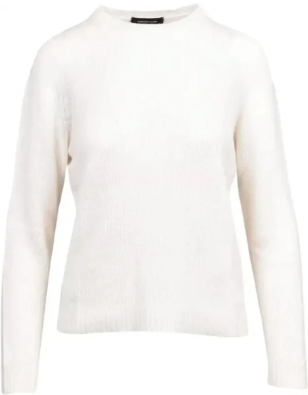 Crewneck Sweater - Pure Cashmere, Slightly Cropped
