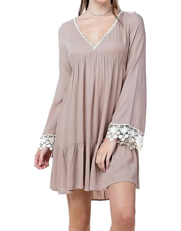 Bell Sleeve Lace Dress