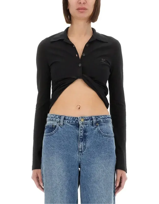 Cropped Polo Shirt