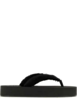 Satin Jet Leg Thong Slippers