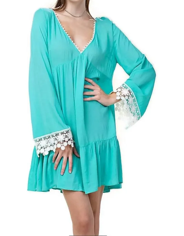 Bell Sleeve Lace Dress