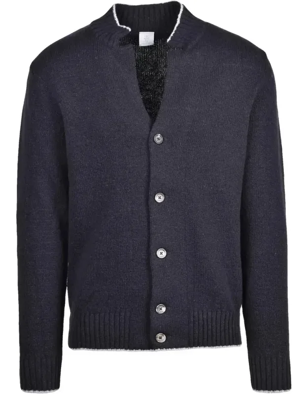 Wool Cashmere Button Cardigan