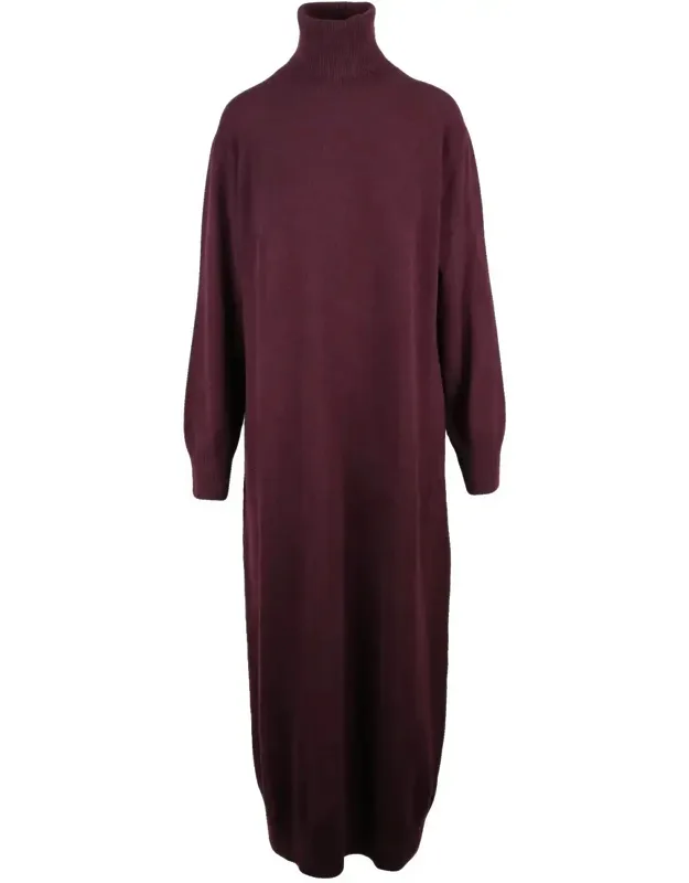 Knit Dress - High Neck, Relaxed Silhouette
