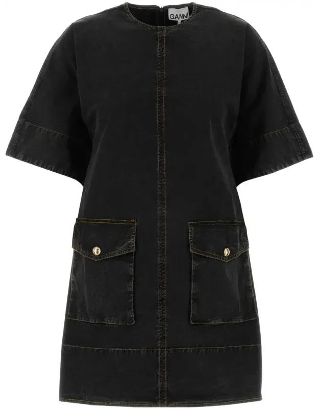 Stretch Cotton Mini Dress