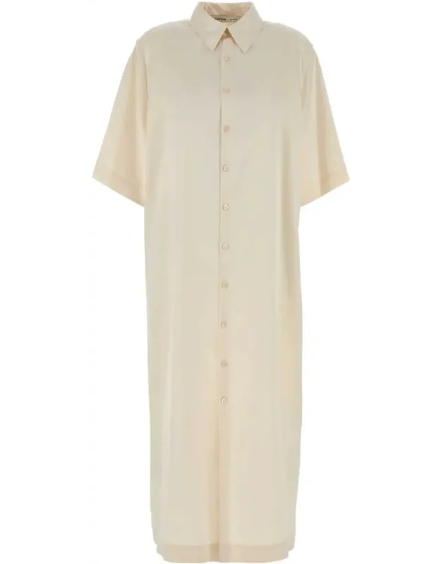 Satin Shirt Dress
