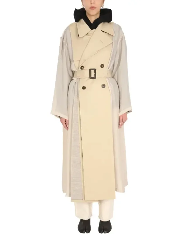 Two-material Trench Coat