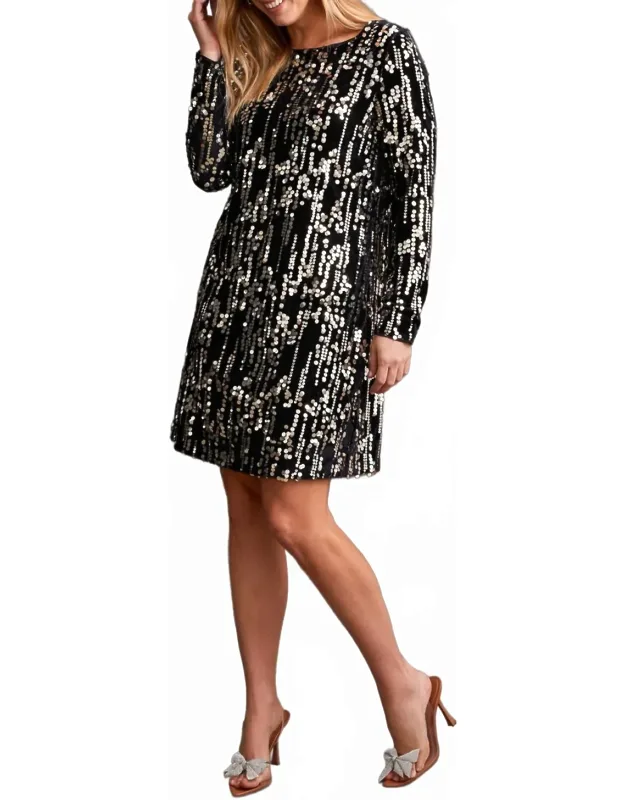 Sparkle Lined Velvet Dress