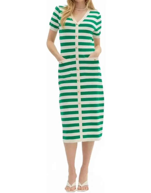 "georgina Midi Dress - Flattering Sheath Silhouette, Elegant Faux Placket"