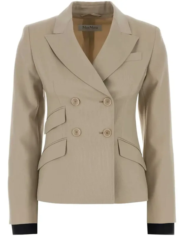 Sand Wool Blend Placido Blazer