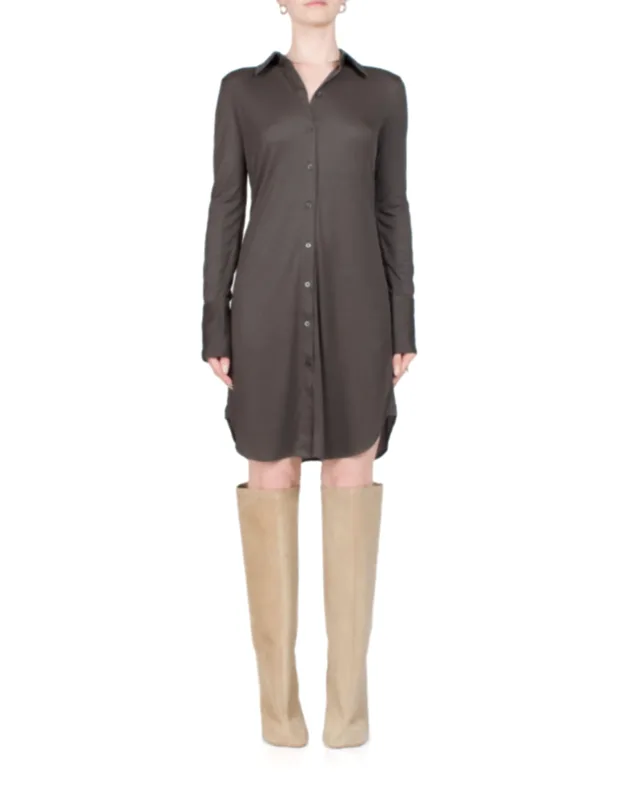 Ribbed Shirt Dress