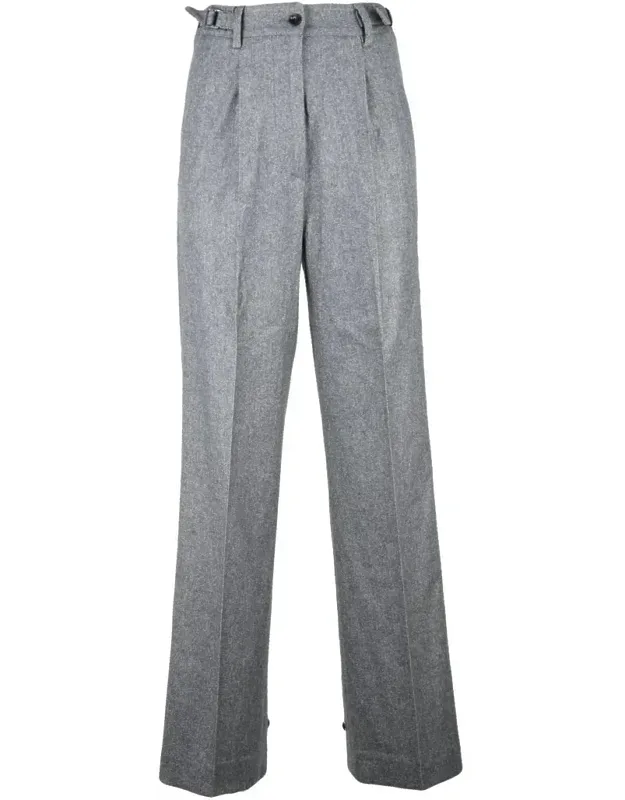 High-waisted Straight-leg Trousers