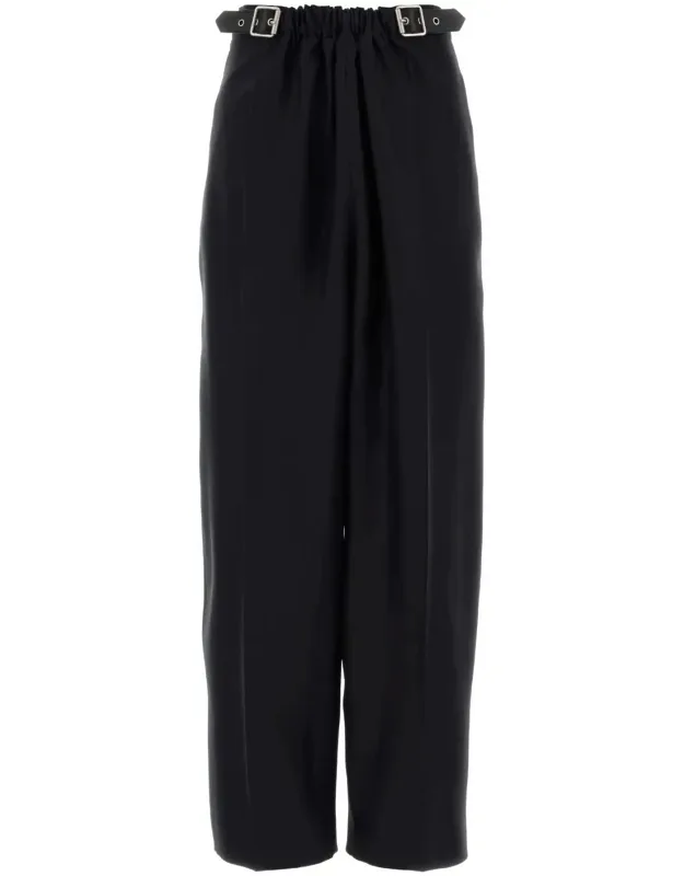 Wool Blend Wide-leg Pants