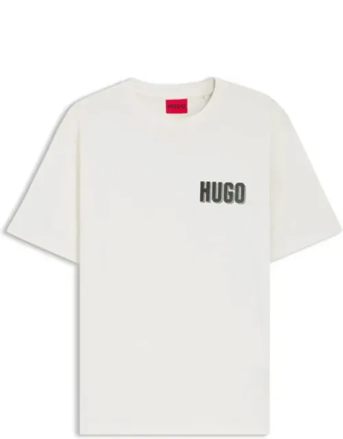 Cotton-jersey T-shirt With Rear Printed Graphic