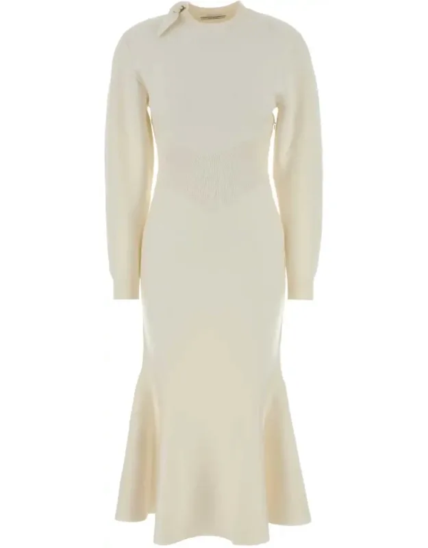Stretch Wool Blend Dress