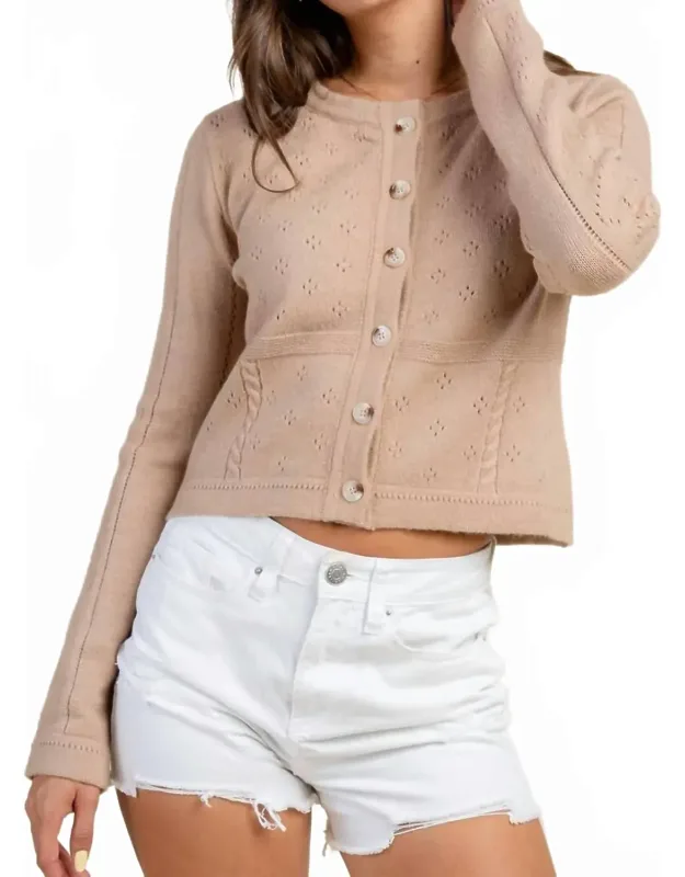 Crop Button Down Sweater