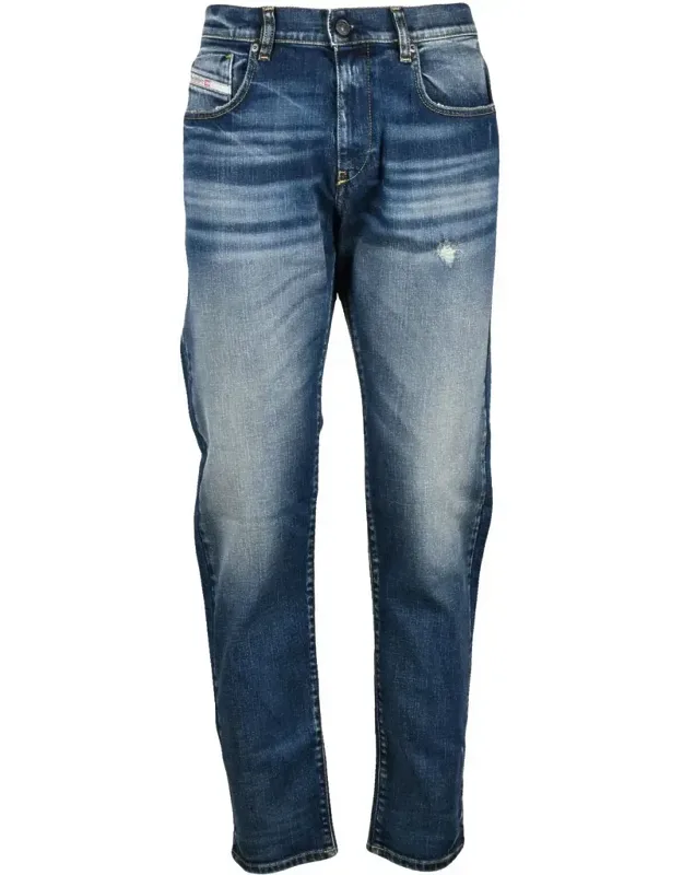 D-strukt Slim Jeans With Classic Five-pocket Design And Zip Closure